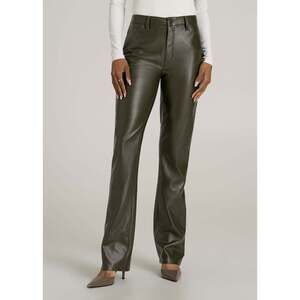American TALL, Leather Straight Leg Pants, Dark Green, Inseam 36", Waist 35"